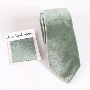 DARK EUCALYPTUS Wedding Velvet Tie, Men’s Vintage, Dark Eucalyptus Bow Tie, Groomsmen Tie, Dark Eucalyptus Dress Tie, Gift for Men, E1254