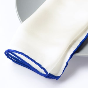 Horizon Pure silk Pocket Square, Handroll Handkerchief, Groomsmen Hanker Chief, Italian Pocket Square, Wedding Pocket Square, Mens Accessory