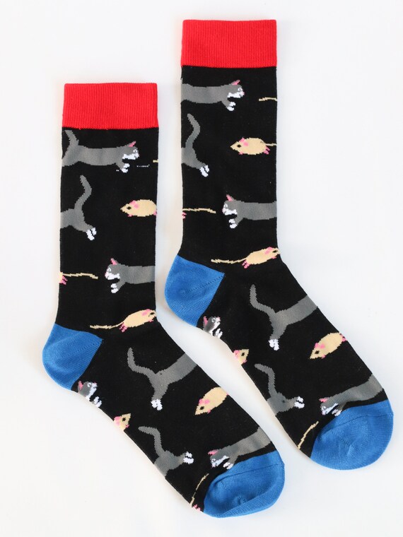Black Cat Men's Socks Wedding Socks Groomsmen Socks Etsy