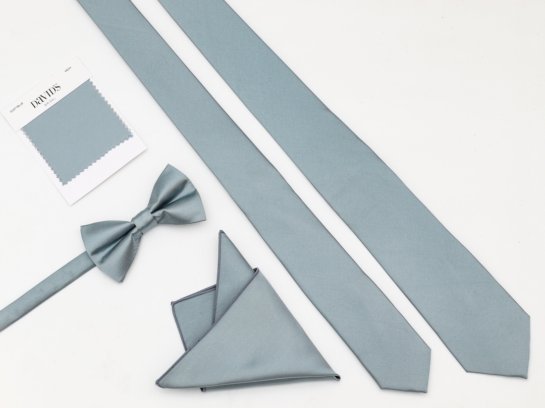 dusty blue wedding tie