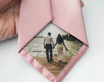 Custom Photo Wedding Tie: Personalized Groom Gift