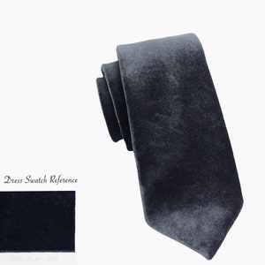SLATE BLUE Wedding Velvet Tie, Men’s Ties, Vintage Men’s Tie, Slate Blue Bow Tie, Groomsmen Tie, Slate Blue Dress Tie, Gift for Men