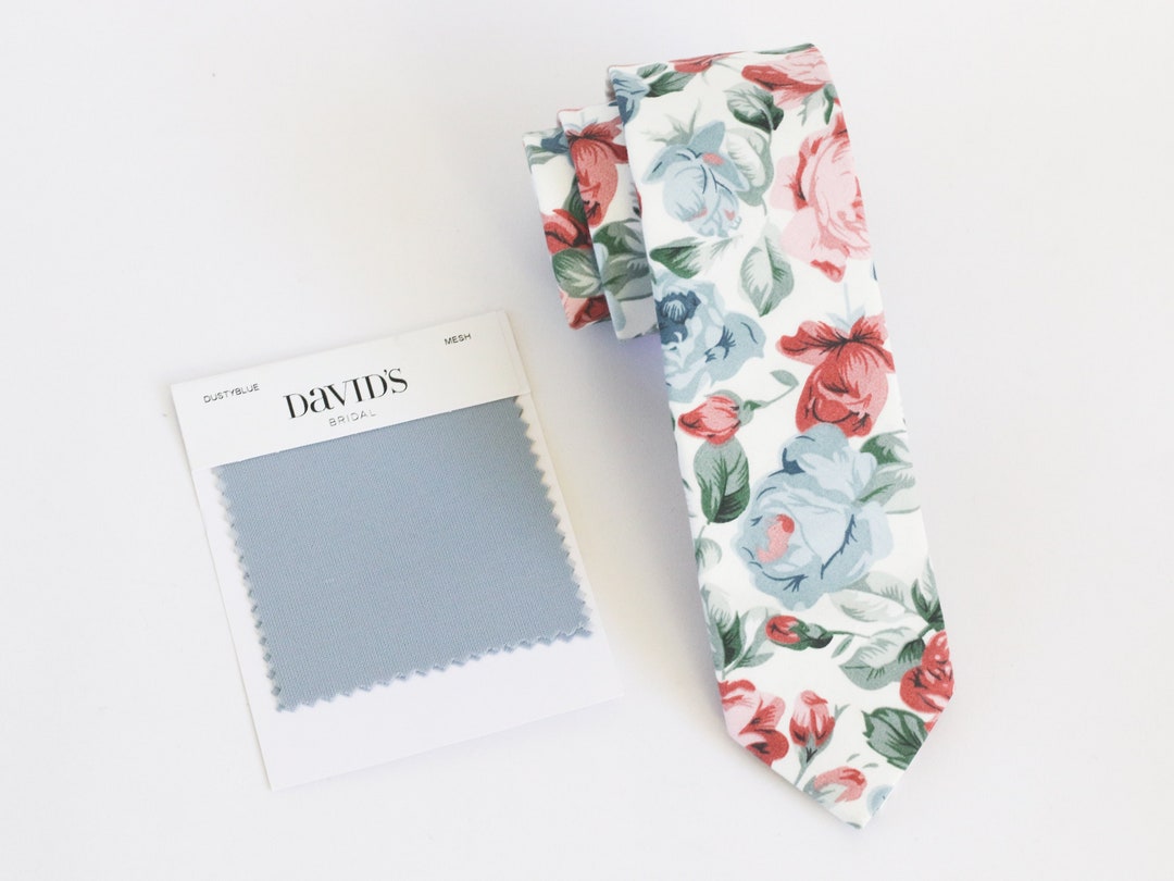 dusty blue mens tie