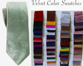 Custom Velvet Tie: Groomsmen Wedding Neckwear