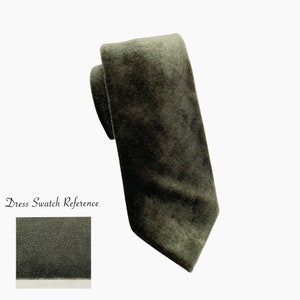Dusty Olive Velvet Tie: Wedding Groomsmen Tie