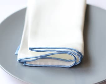 Pure silk Pocket Square, Handroll Pocket Square, Groomsmen Pocket Square, Italian Pocket Square, Wedding Pocket Square, Men&#39;s Accessory