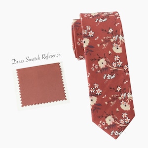 ENGLISH ROSE Wedding Tie, Men’s Ties, Vintage Men’s Tie, English Rose Bow Tie, Groomsmen Tie, English Rose Dress Tie, Gift for Men, D4394