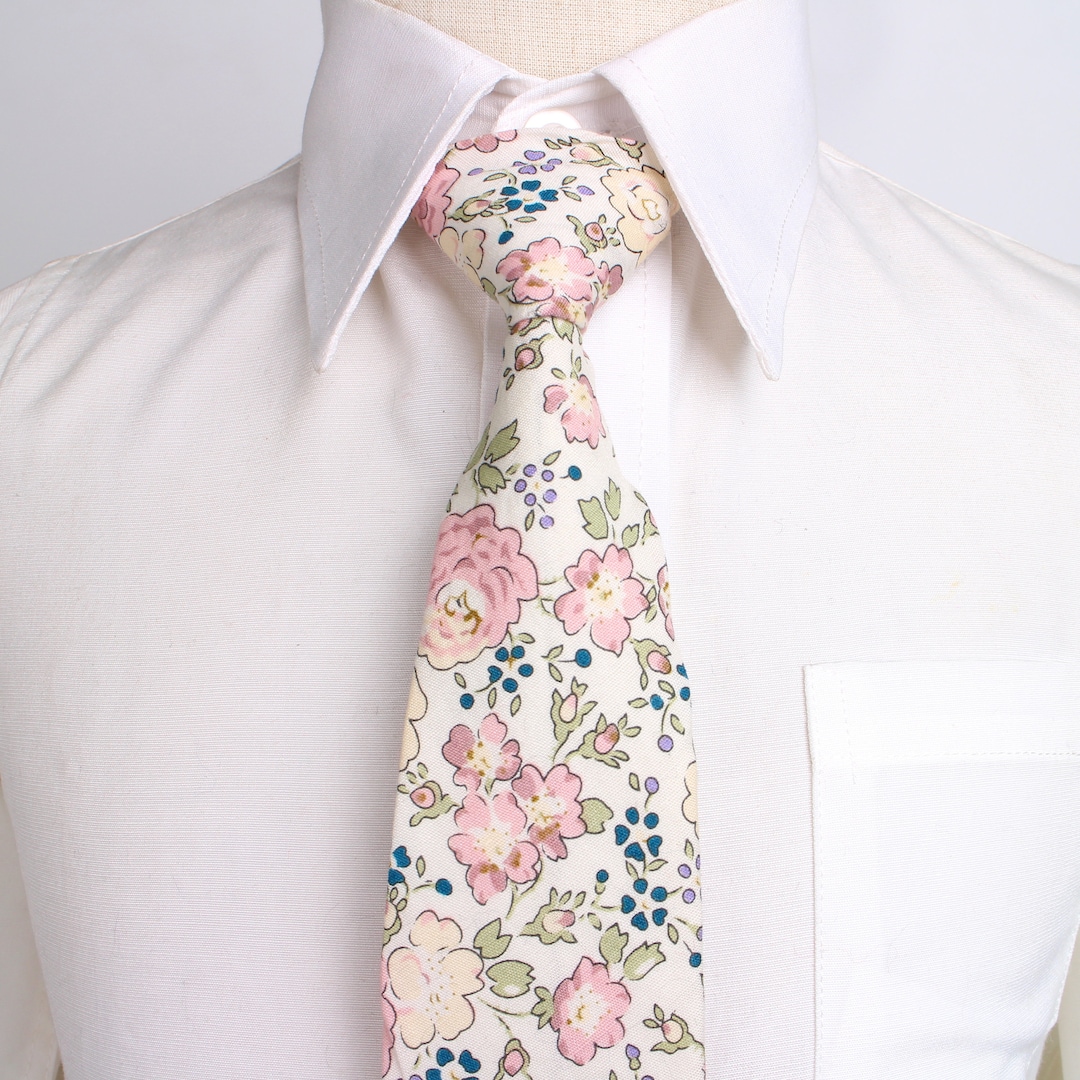 Mens Wedding Ties Pink Pink Floral Ties Skinny Floral Ties Pink Pink