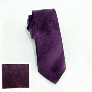 PURPLE Wedding Velvet Tie, Men’s Ties, Vintage Men’s Tie, Purple Bow Tie, Groomsmen Tie, Purple Dress Tie, Gift for Men