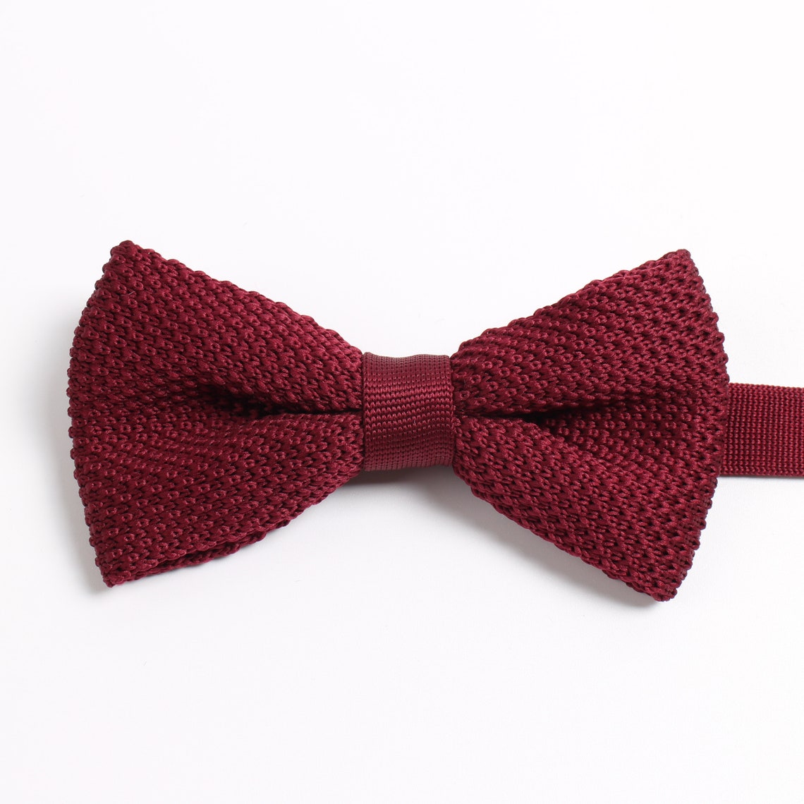 knitted black bow tie