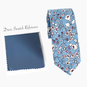MSTEELBLUE Floral Weddjng Mens Ties, Wedding Ties Msteelblue, Msteelblue Skinny Floral Tie, Wedding Tie Gift For Groomsmen