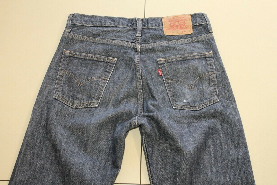 Vintage Men's Blue Denim LEVI'S 515 Zip Straight Leg - Etsy