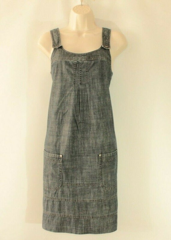 elegant a line midi dress Dark Wash Denim A-Line Sleeveless Mini Dress main image 0