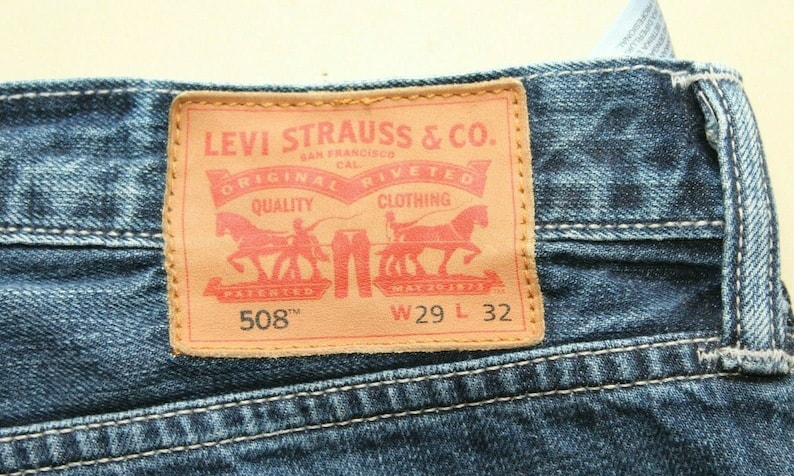 Vintage Men/'s Blue Denim Levi/'s 508 Zip Slim Straight Western Casual Jeans Size 29 L 32