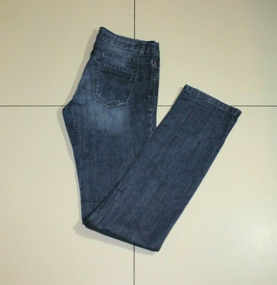 Vintage Women's Blue Denim ZARA BASIC Zip Straight Slim Casual Jeans Size  10 / 38 L 35 - Etsy
