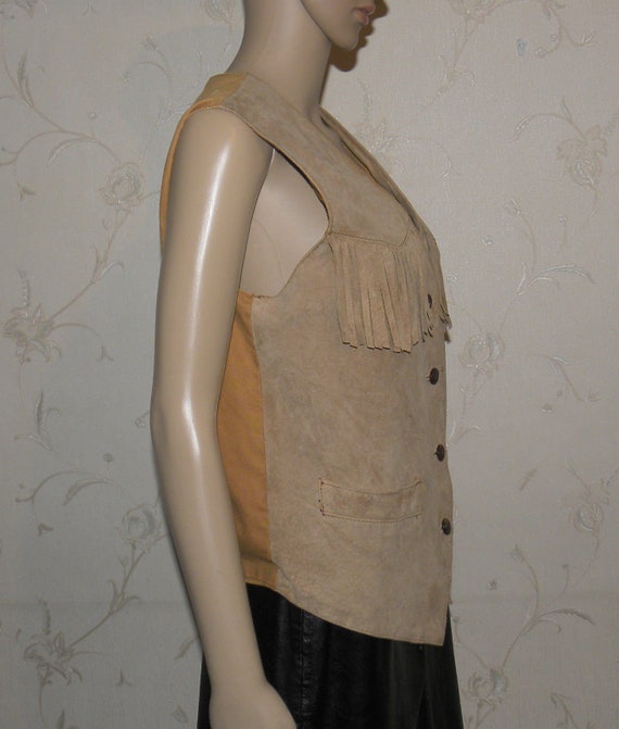 Vintage Women's Beige Suede & Other MISS SELFRIDG… - image 3