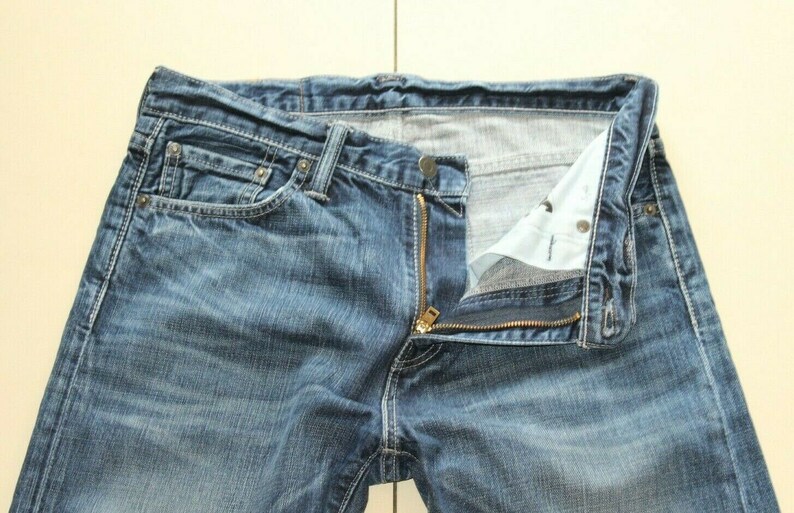 Vintage Men/'s Blue Denim Levi/'s 508 Zip Slim Straight Western Casual Jeans Size 29 L 32