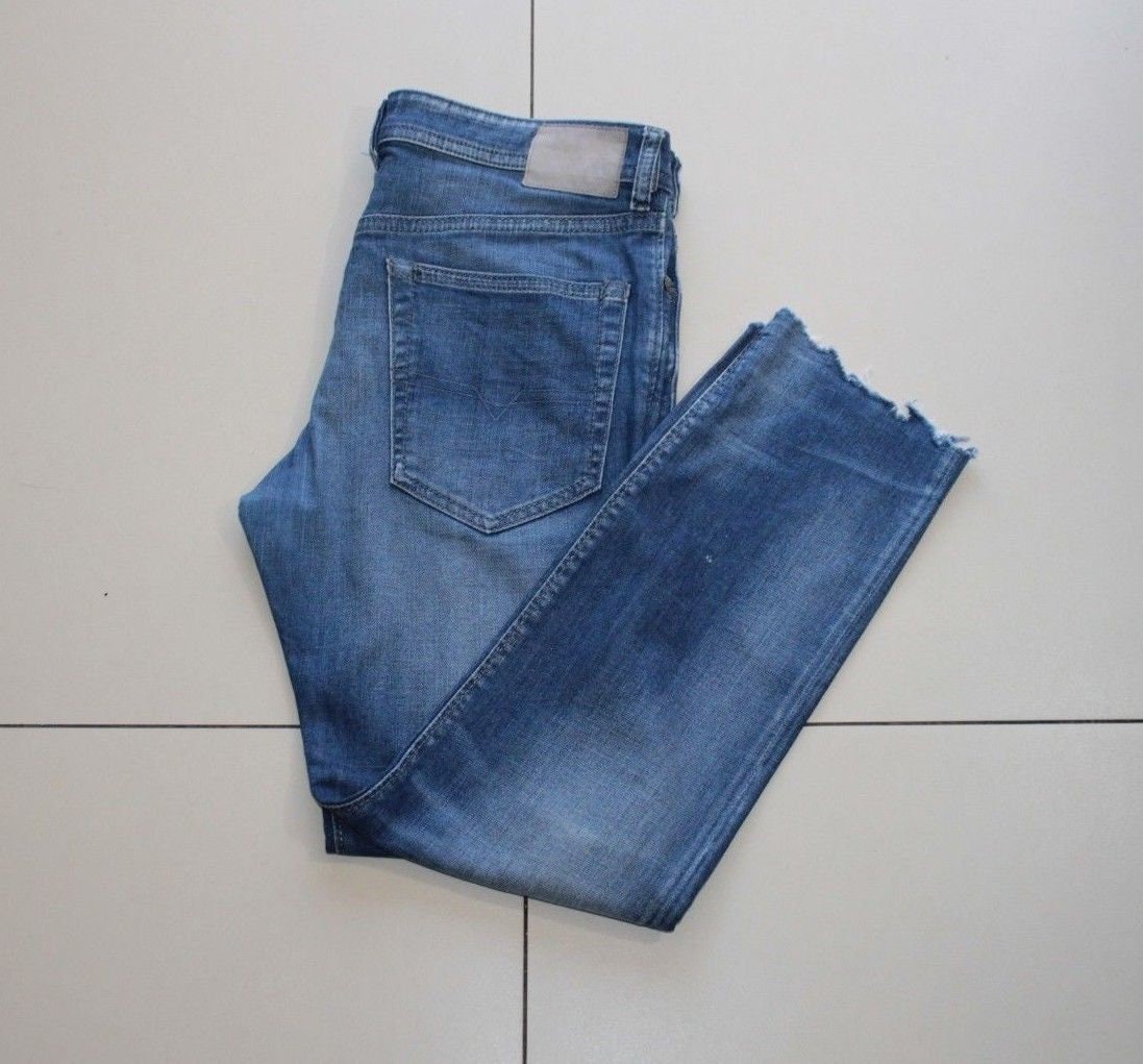 Image of Vintage Men's Blue Denim Diesel Industry Buster Button Slim Straight Jeans W 30 L 27