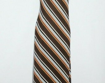 Vintage Women's  Colorful Striped Fabric I.Q TRADEMARK Long Summer Sleeveless Dress Size 16 / 44