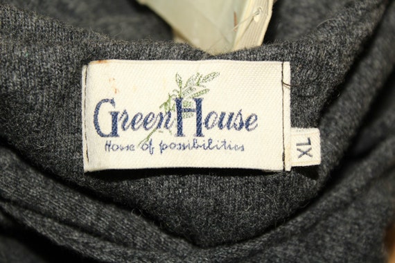 Vintage Grey Wool GREEN HOUSE Button Long Chiffon… - image 8