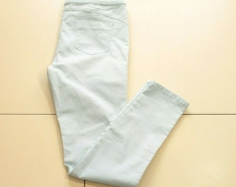 Vintage Damen blau Denim DENIM CO elastische Taille Stretch dünne Jegging Jeans Größe 14 / 42 L 30