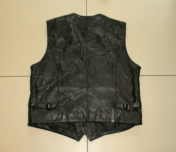 Vintage Man's Black Leather XIN.SHENG Button Cowboy W… - Gem