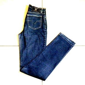 Vintage Blue Denim LEVIS SAN FRANCISCO Zip Slim Leg Faded