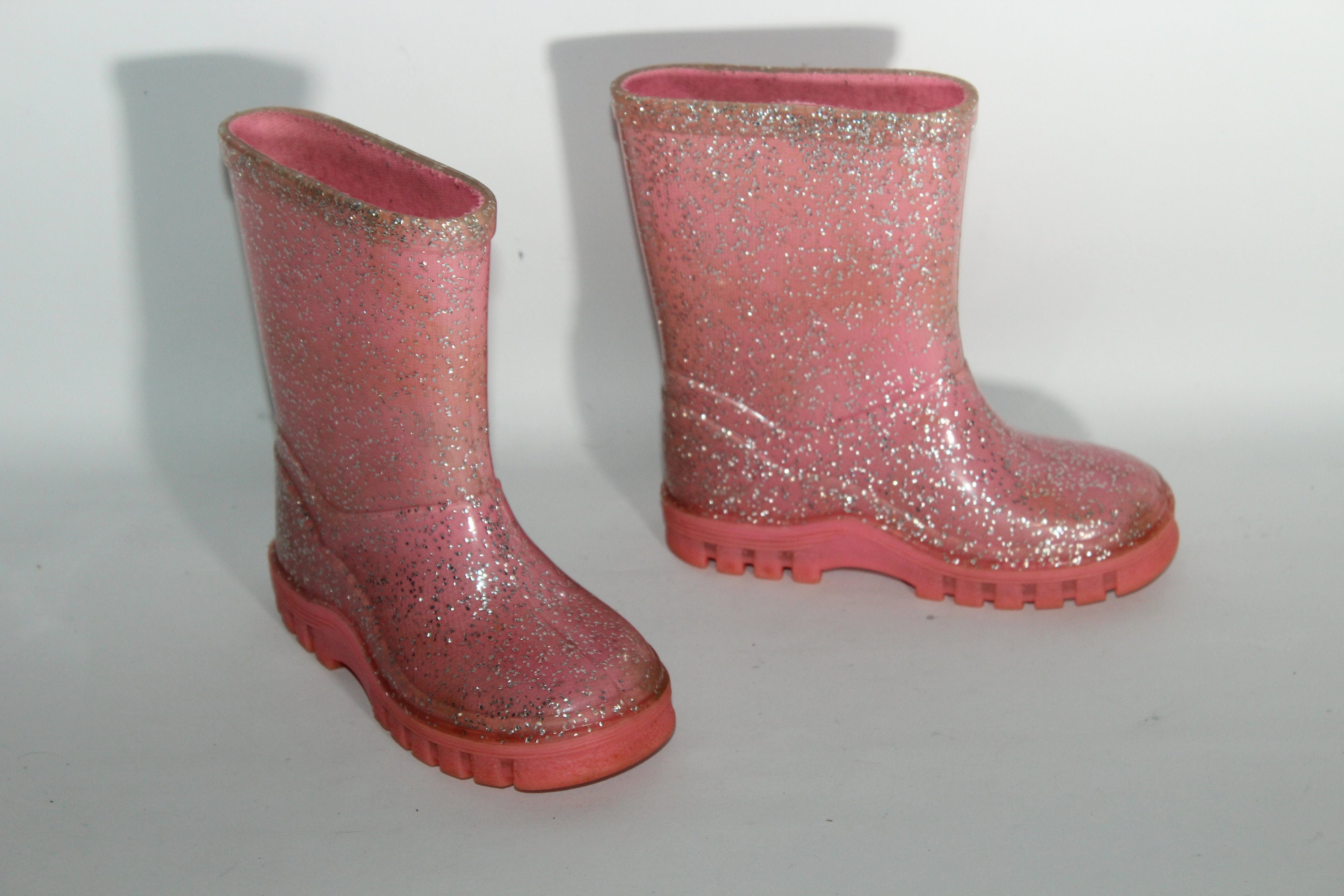 Pink glitter shop wellies