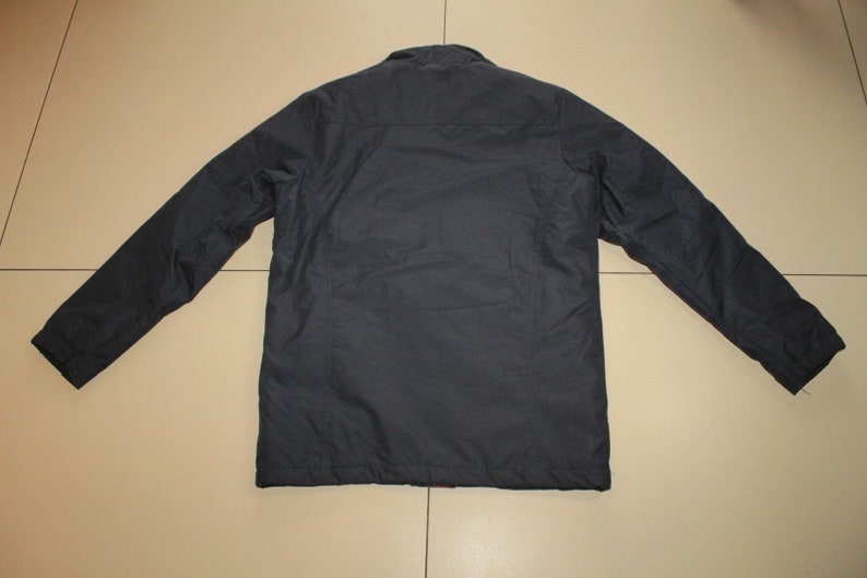 Vintage Dark Blue Polyester CEDARWOOD Zip Hip Length Casual Winter Spring Jacket Size M