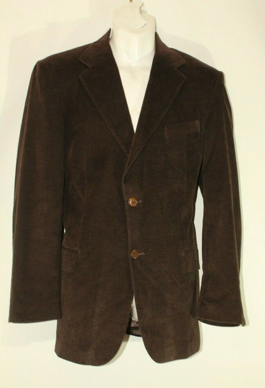 Image of Vintage Brown Corduroy Stones Button Soft Tailoring Hip Length Jacket Blazer Size 42/ 52