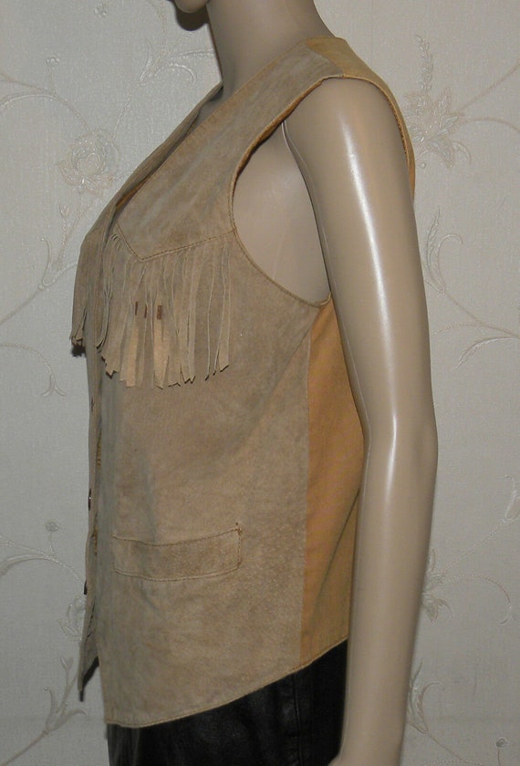 Vintage Women's Beige Suede & Other MISS SELFRIDG… - image 2