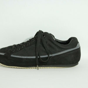 Vintage Men&#39;s Black Canvas & Faux Suede ZARA MAN XLINE Lace Up Casual Shoes Size 9 / 43