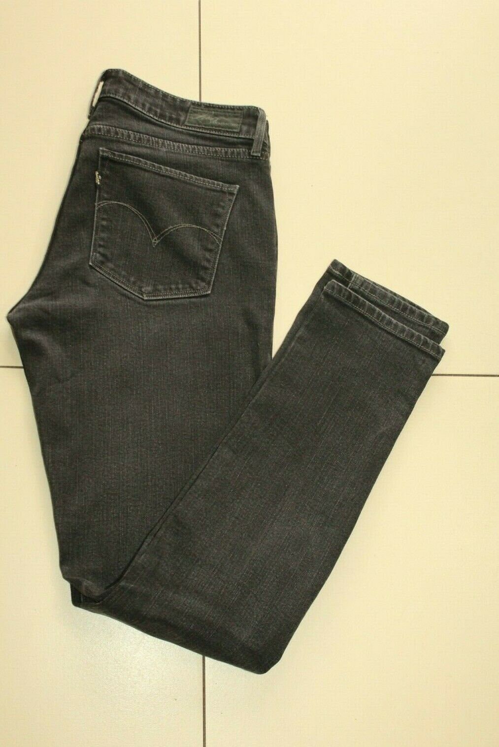 Image of Vintage Women's Black Denim Levi's San Francisco Stretch Low Rise Slim Jeans W  L