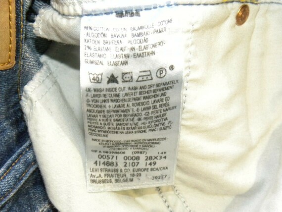 Vintage Women s Blue Denim LEVI S 571 Zip Low Rise Slim Fit Western Jeans Size 28 L 34 Etsy