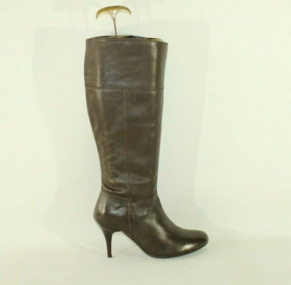 women's calf high leather boots