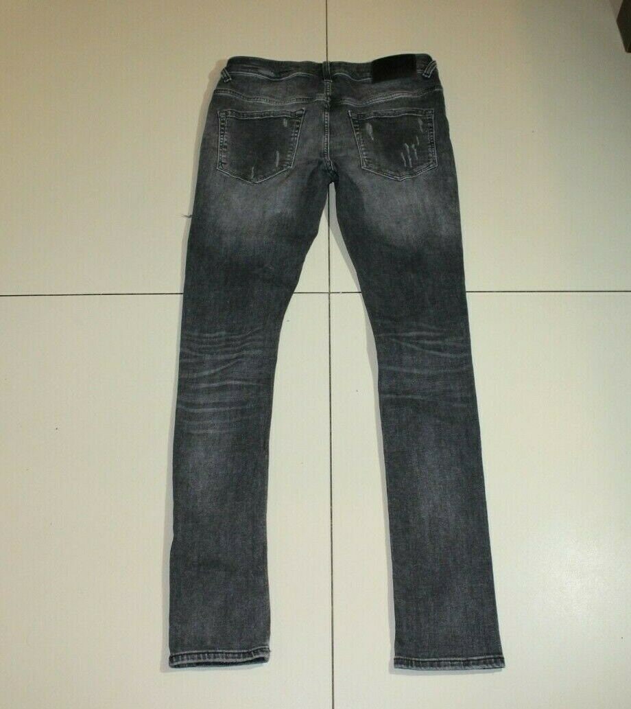 Vintage Men's Grey Denim RIVER ISLAND Zip Slim Skinny Ripped Casual Jeans Size 30 L 32 Etsy UK