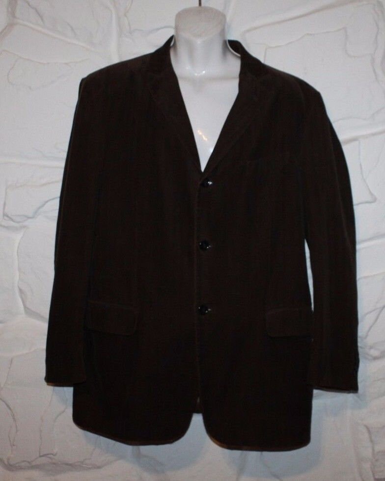 Image of Vintage Brown Corduroy Angelo Litrico Tailored Fit Hip Length Jacket Blazer Size 44/54