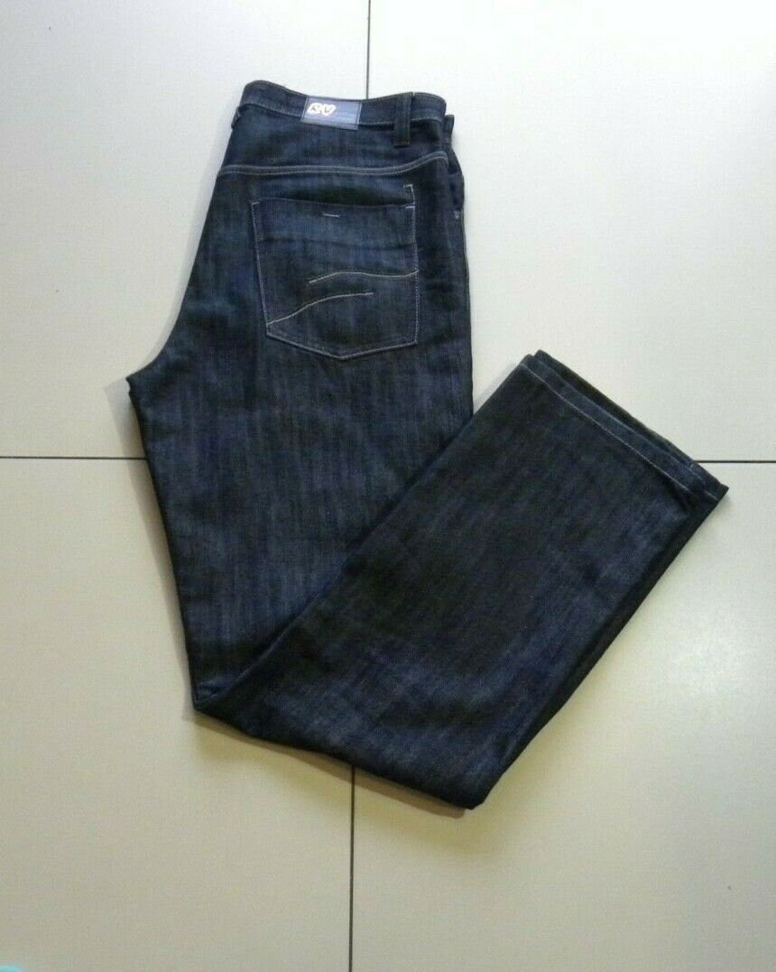 Image of Vintage Men's Grey Black Denim Raphael Valencino Zip Straight Casual Jeans Size 34 L 31