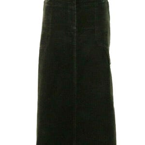 Vintage Frauen Schwarz Samt HIRSCH BLACK Reißverschluss Volle Länge Gerade Casual Rock Größe 16 /44 L 33