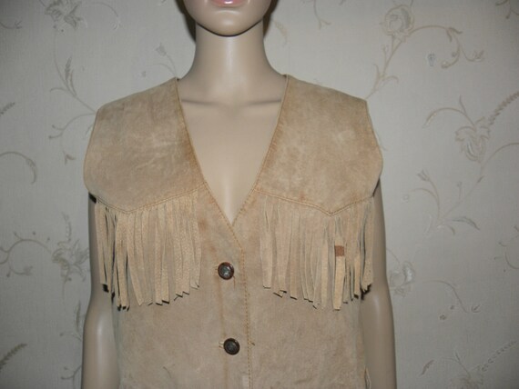 Vintage Women's Beige Suede & Other MISS SELFRIDG… - image 5