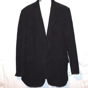 Superb Vintage Dark Brown Corduroy DUNNES STRORES Tailored Fit Hip Length Jacket Blazer Size 44