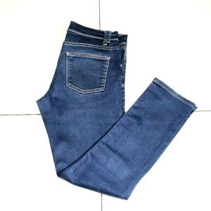 Vintage Men&#39;s Blue Denim ZARA MAN Zip Stretch Tapered Slim Casual Jeans Size 31 /40 L 29