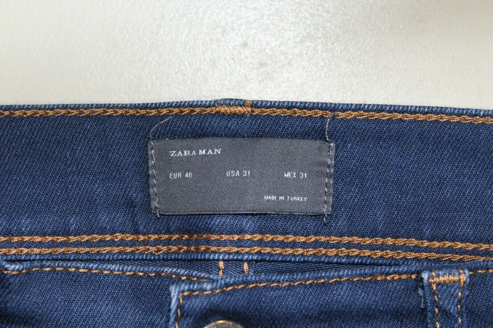 ヴィンテージ メンズ ブルー デニム ZARA MAN ジップ ストレッチ 