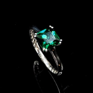Gothic crystal sterling silver ring silver jewelry women&#39;s ring  men&#39;s ring crystal ring gothic ring gem ring