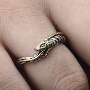 Ouroboros sterling silver ring silver jewelry women's ring men's ring gothic ring snake ring