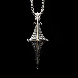 Gothic cross necklace silver necklace men&#39;s necklace women&#39;s necklace gothic necklace cross necklace pendant