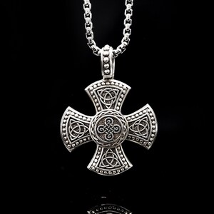 Celtic cross Pendant silver pendant silver necklace men&#39;s necklace women&#39;s necklace viking necklace Celtic cross