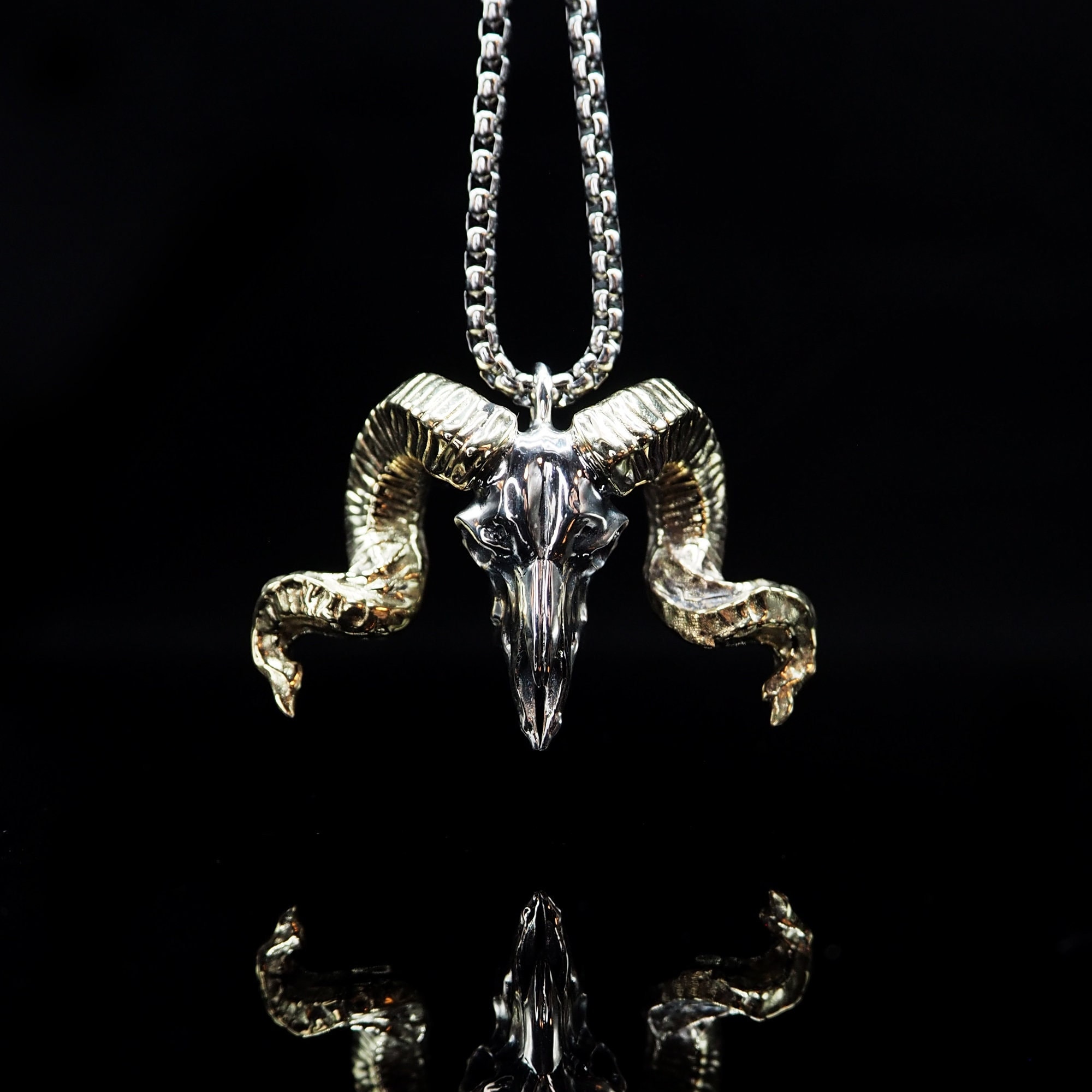 The Goat Skull Pendant Goat Pendant Skull Pendant Men s Necklace Women s Necklace Etsy Canada