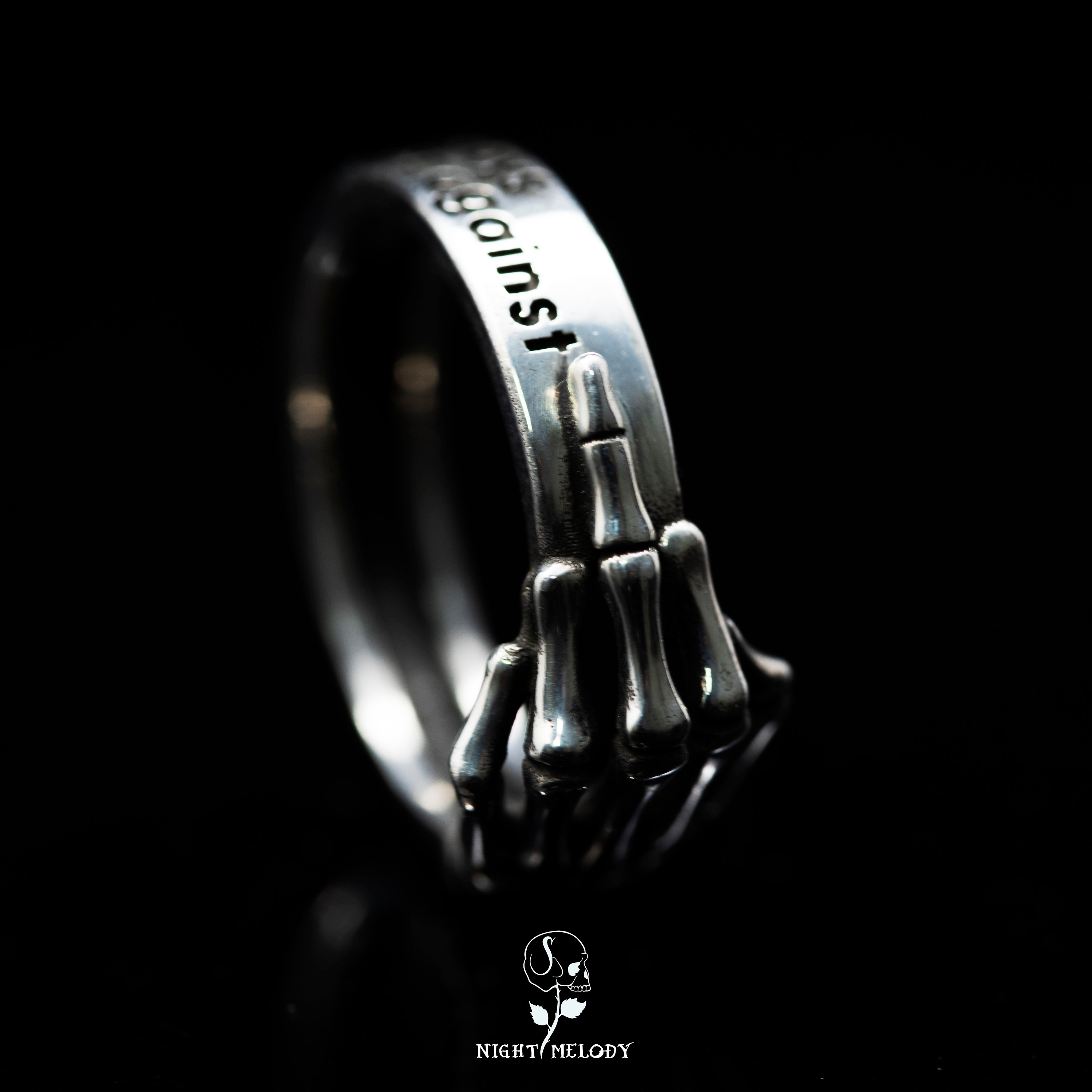 The middle finger sterling silver ring silver jewelry Etsy