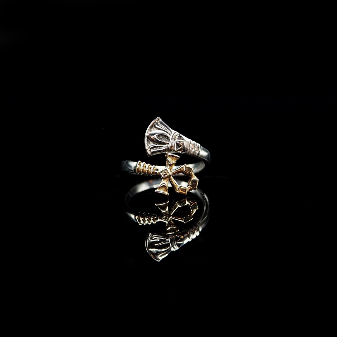 The Egyptian Lotus&anka Cross Sterling Silver Ring Silver Jewelry Women
